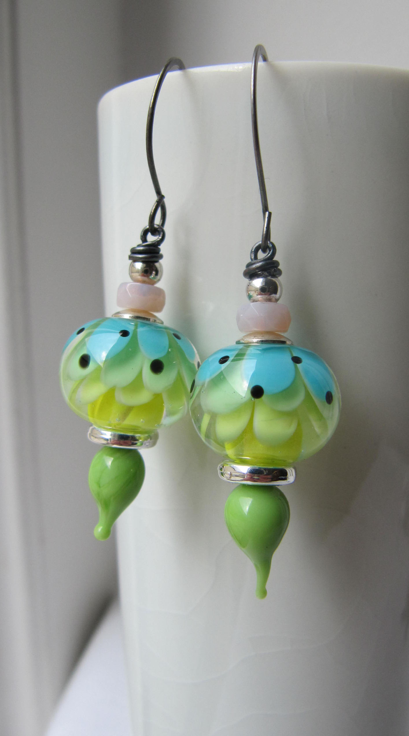 spring dahlia earrings