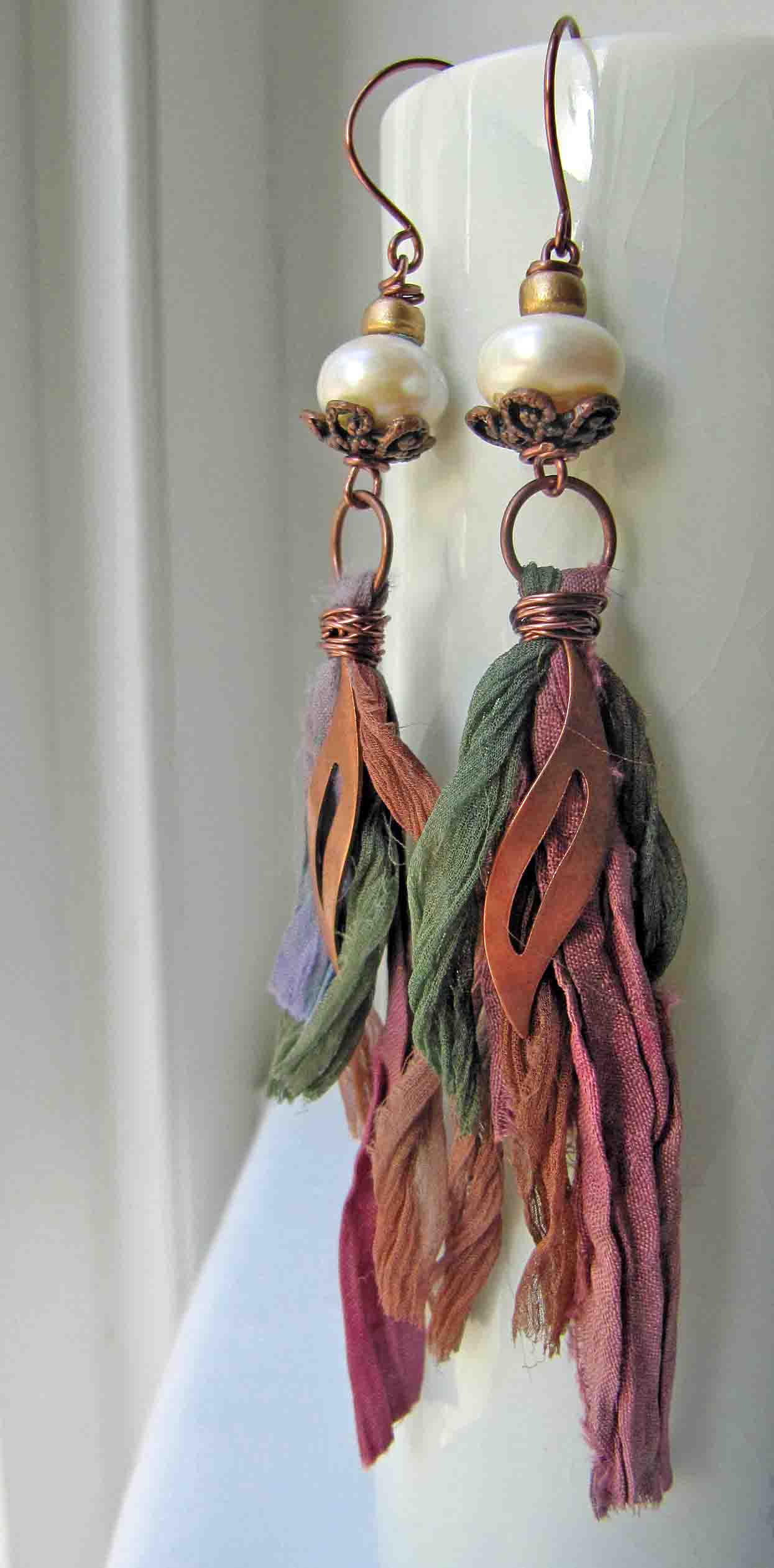 rustic pearl chiffon ribbon