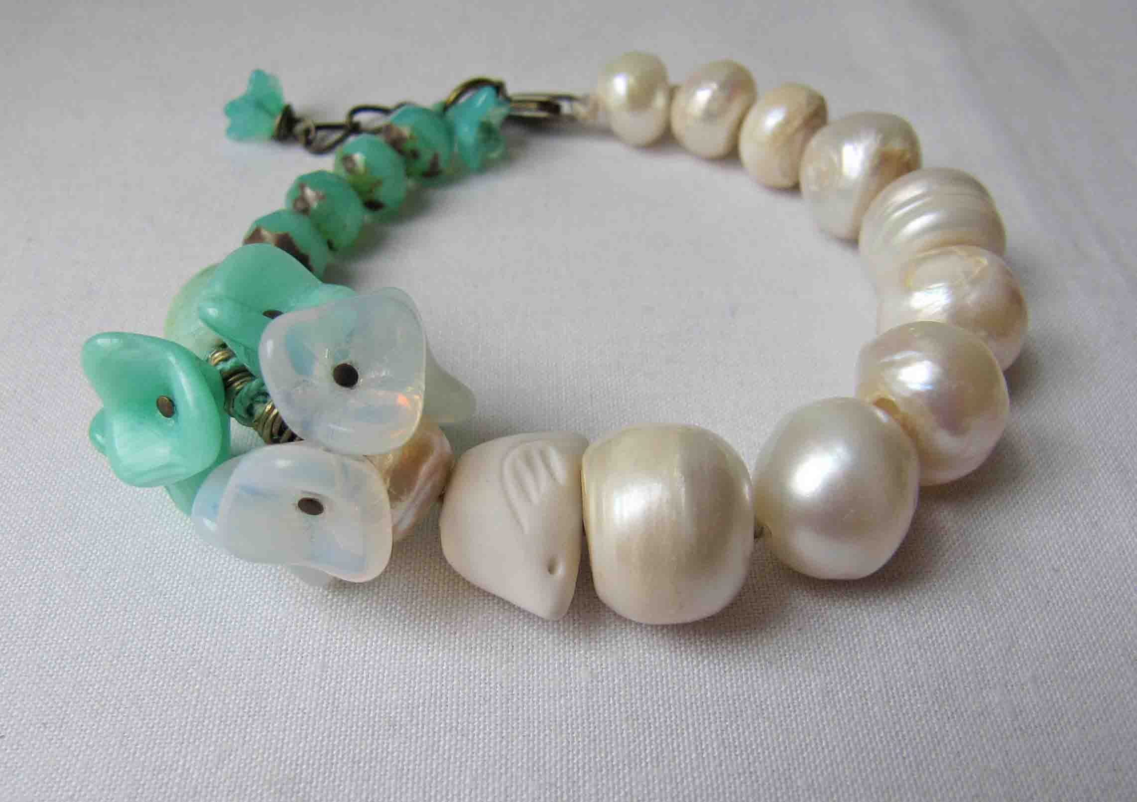 ombre bird pearls