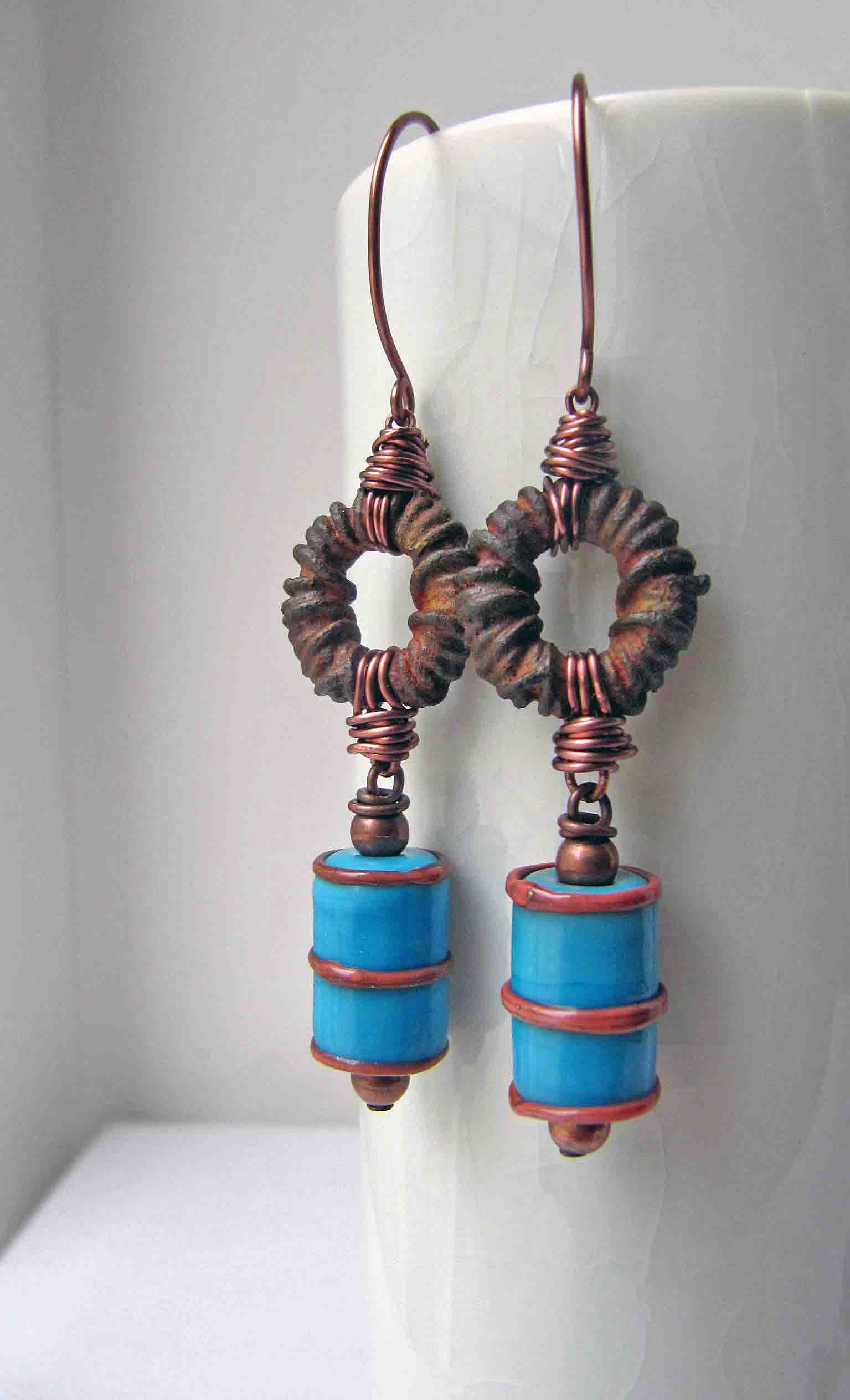 oil drum earrings