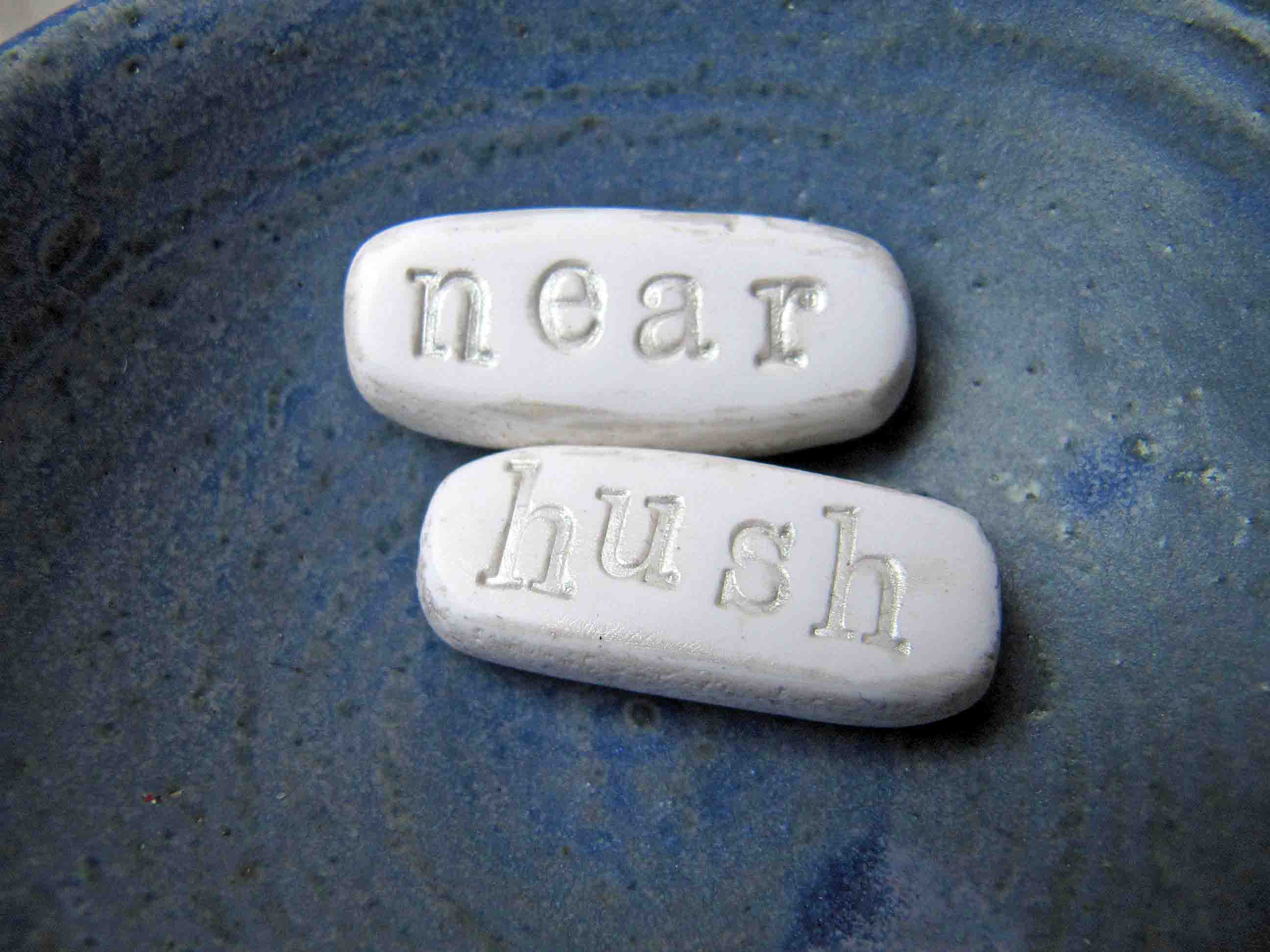 white word beads