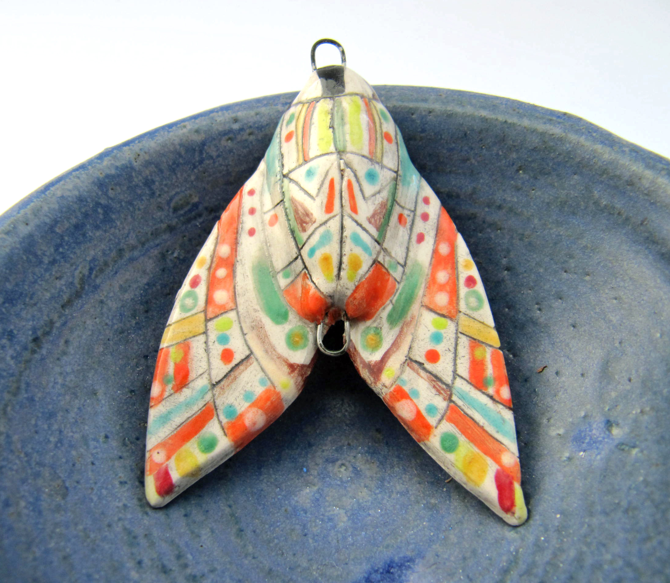 orange and aqua moth 2