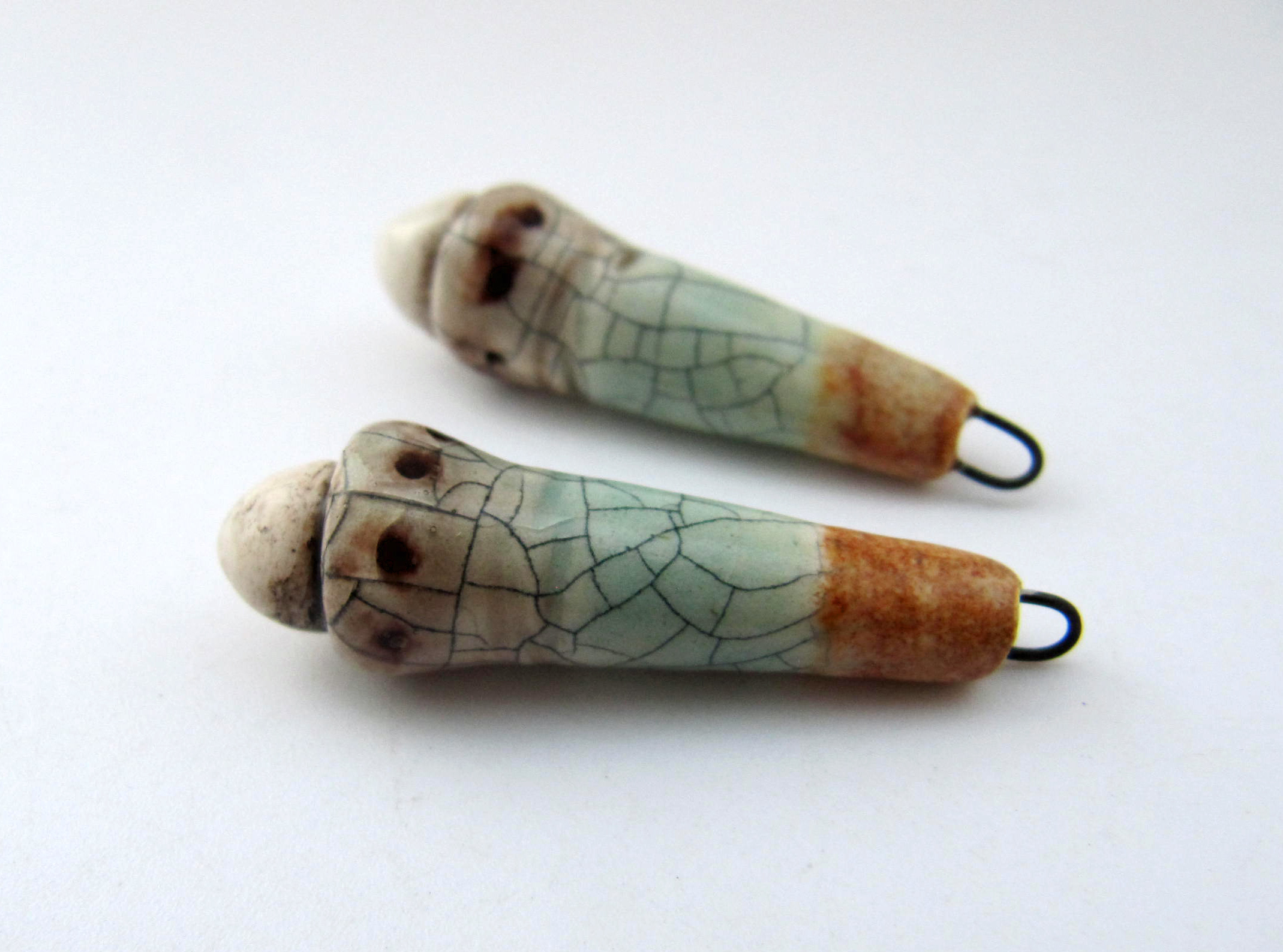 carved ombre crackle charms