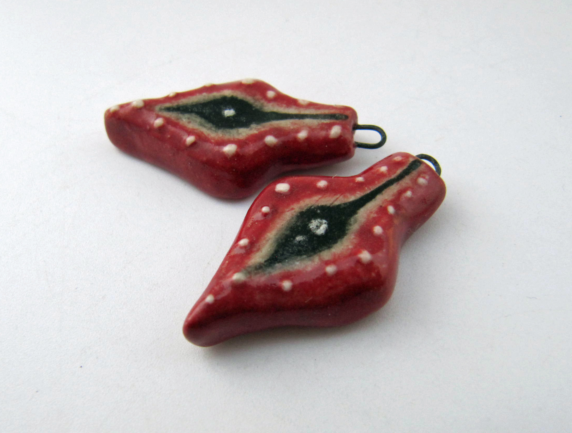 spain dotted red and black charms