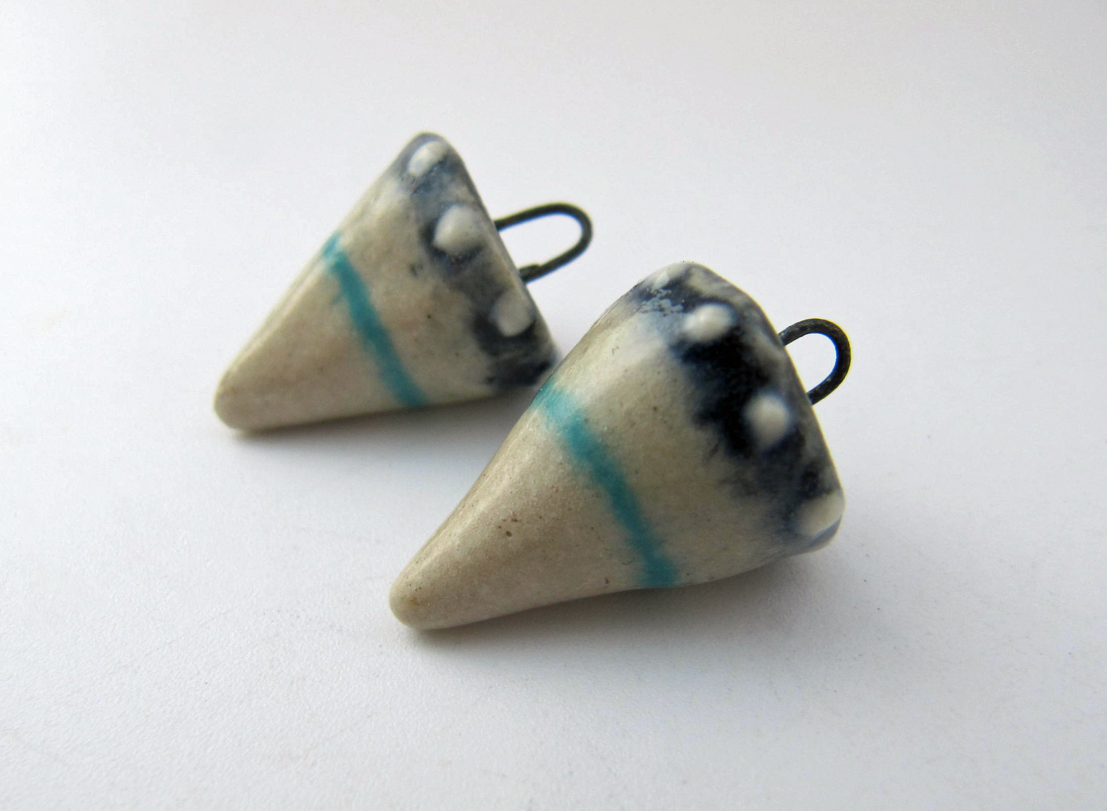 tubby cones - turquoise and blue