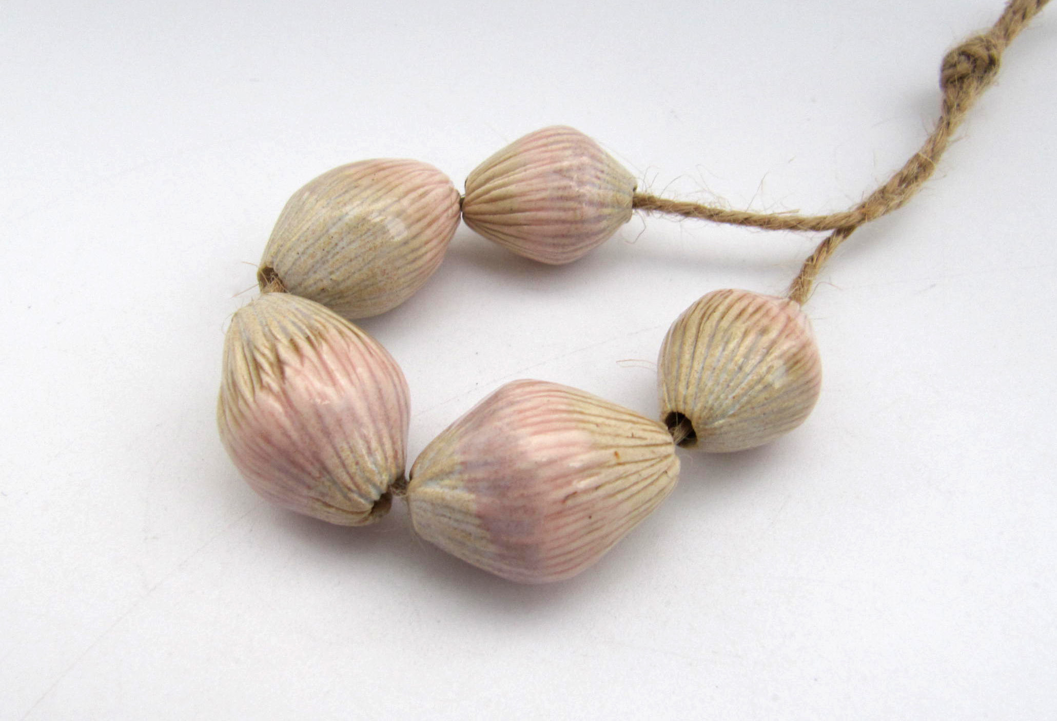 Barely There Carved Pleated Bead Set
