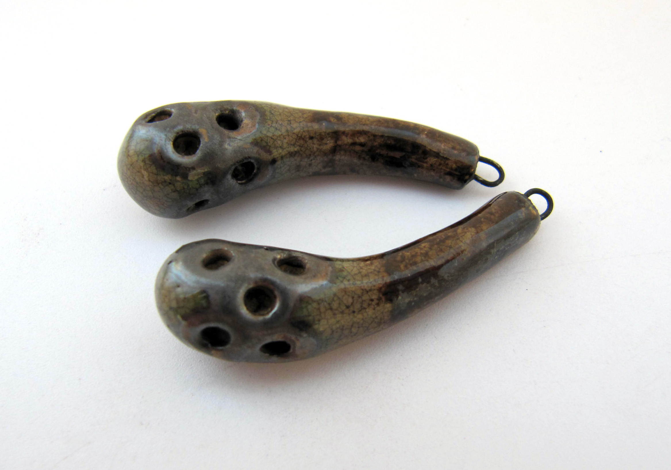 pierced pod old gold earring charms